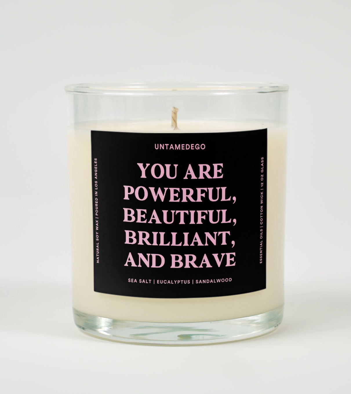 You Are Powerful, Beautiful, Brilliant, and Brave | Affirmation Candle