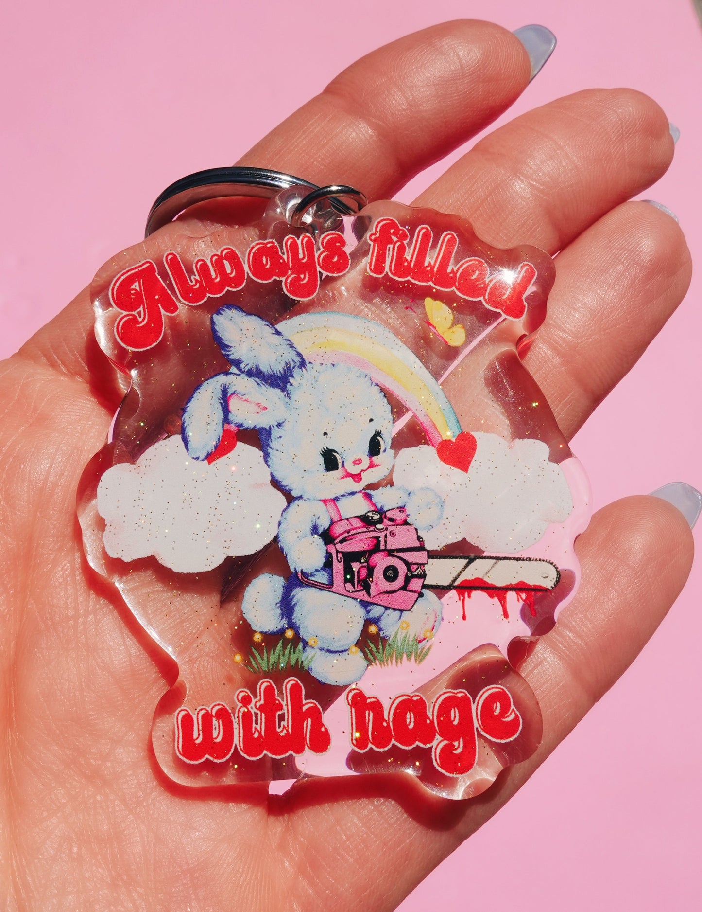 Always Filled With Rage Acrylic Keychain