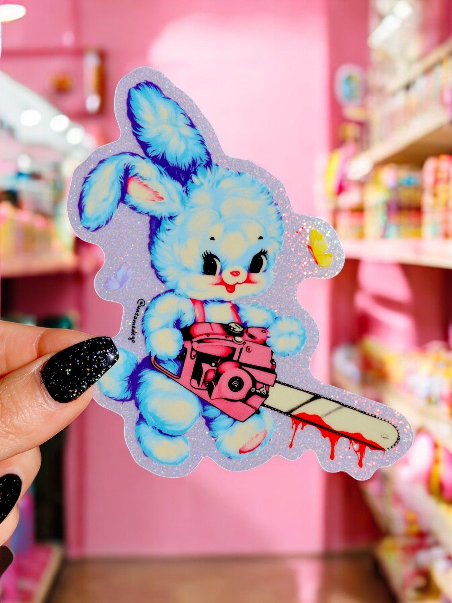 Lola The Chainsaw Rage Bunny Sticker
