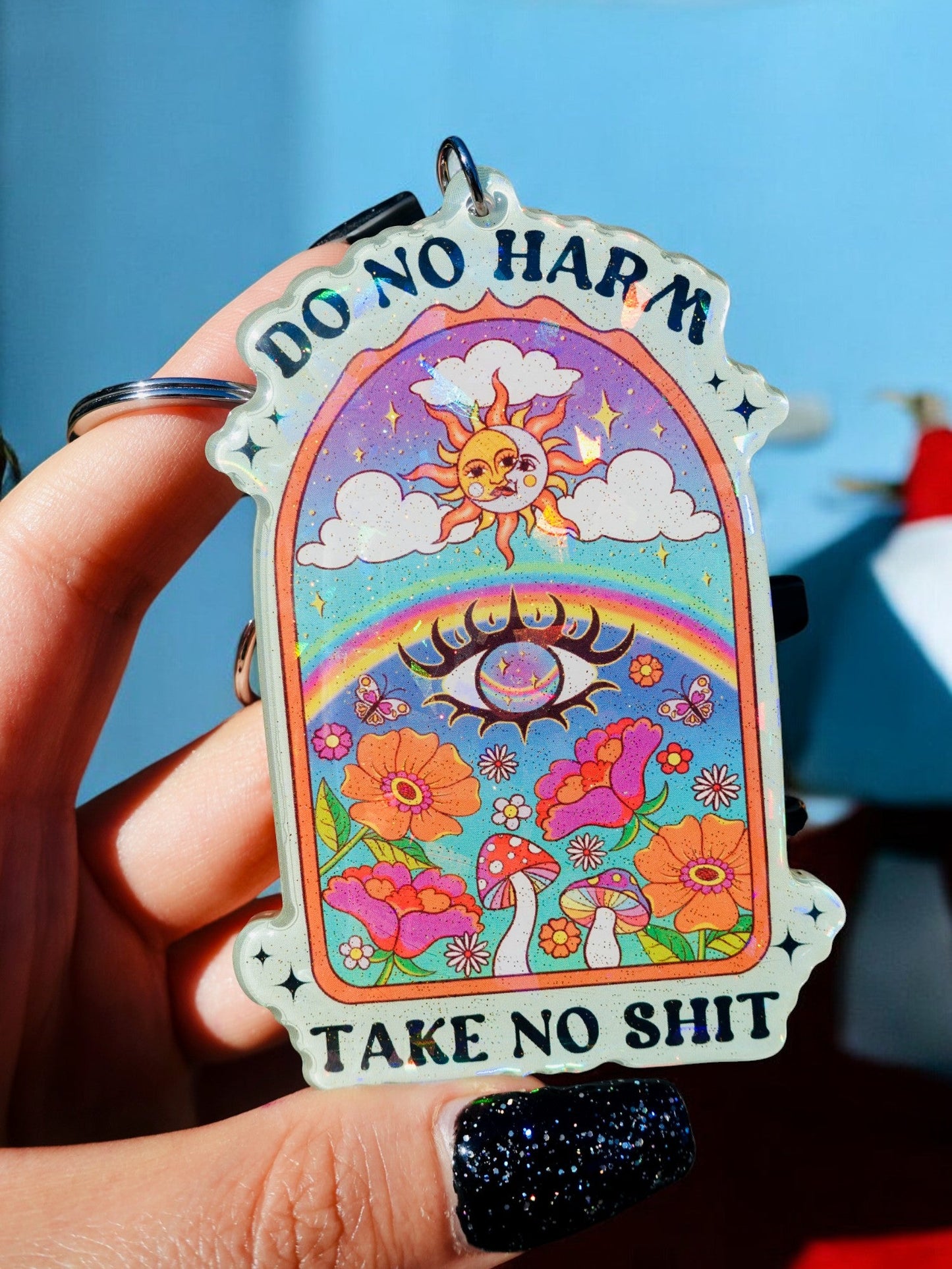 Do No Harm Take No Shit Keychain