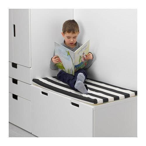 SALE IKEA Bankkamrat, Hemmahos, Stuva Bench Pad Cover Red Elephant, Chevron