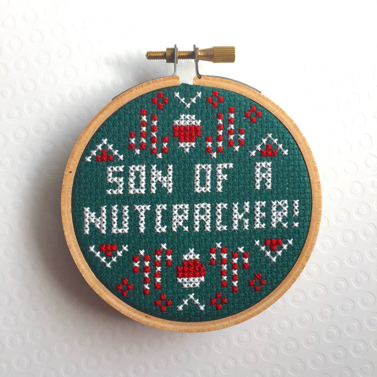Son of a Nutcracker Cross Stitch Kit – Ugly Christmas Sweater Design (3”)