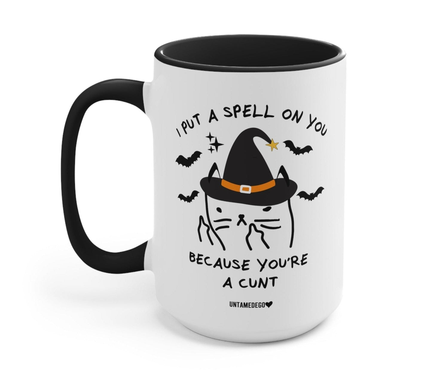 I Put A Spell On You Mean Kitty Halloween Mug