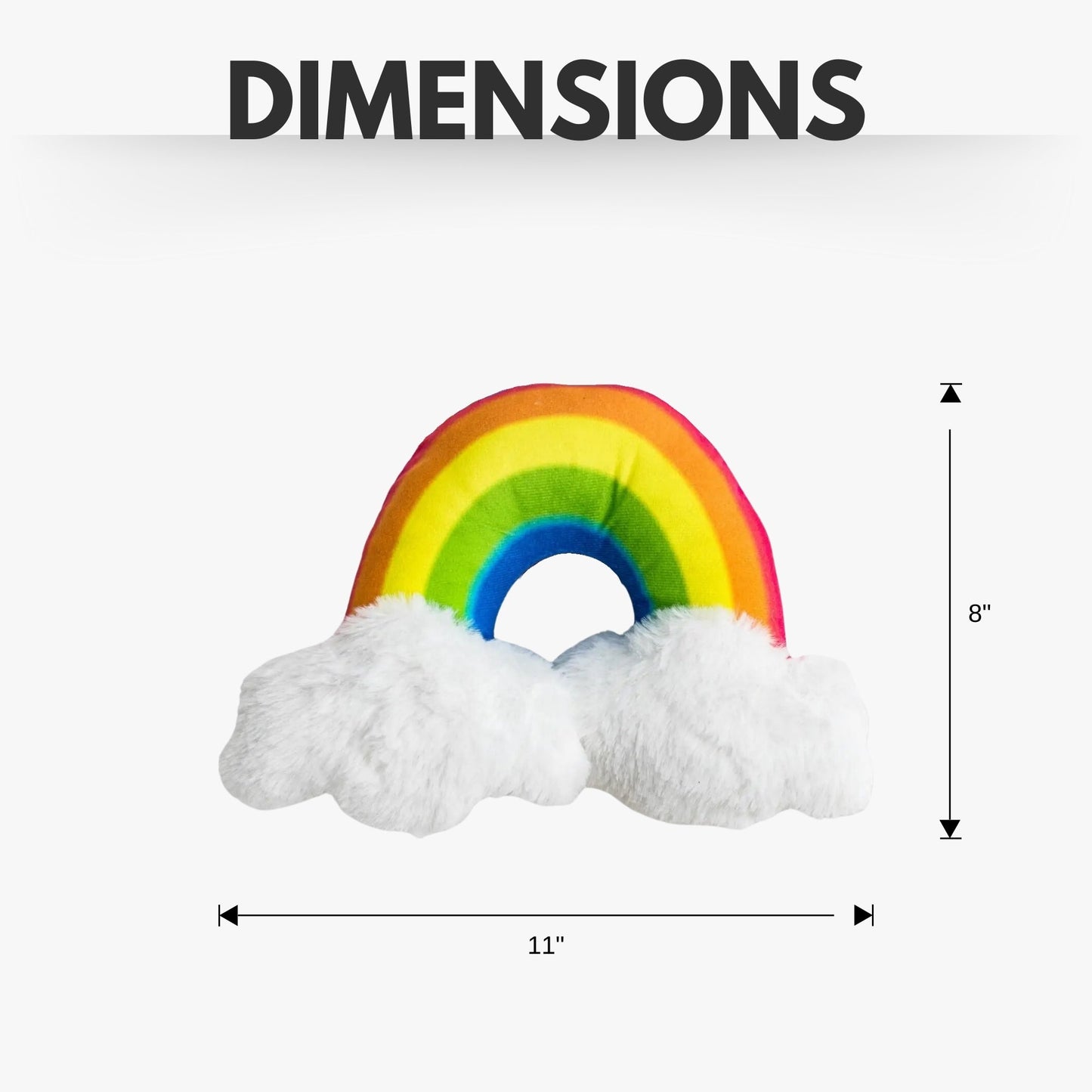 Enchanted Rainbow Magical with Squeaker & Crinkle Paper Plush Dog Toy