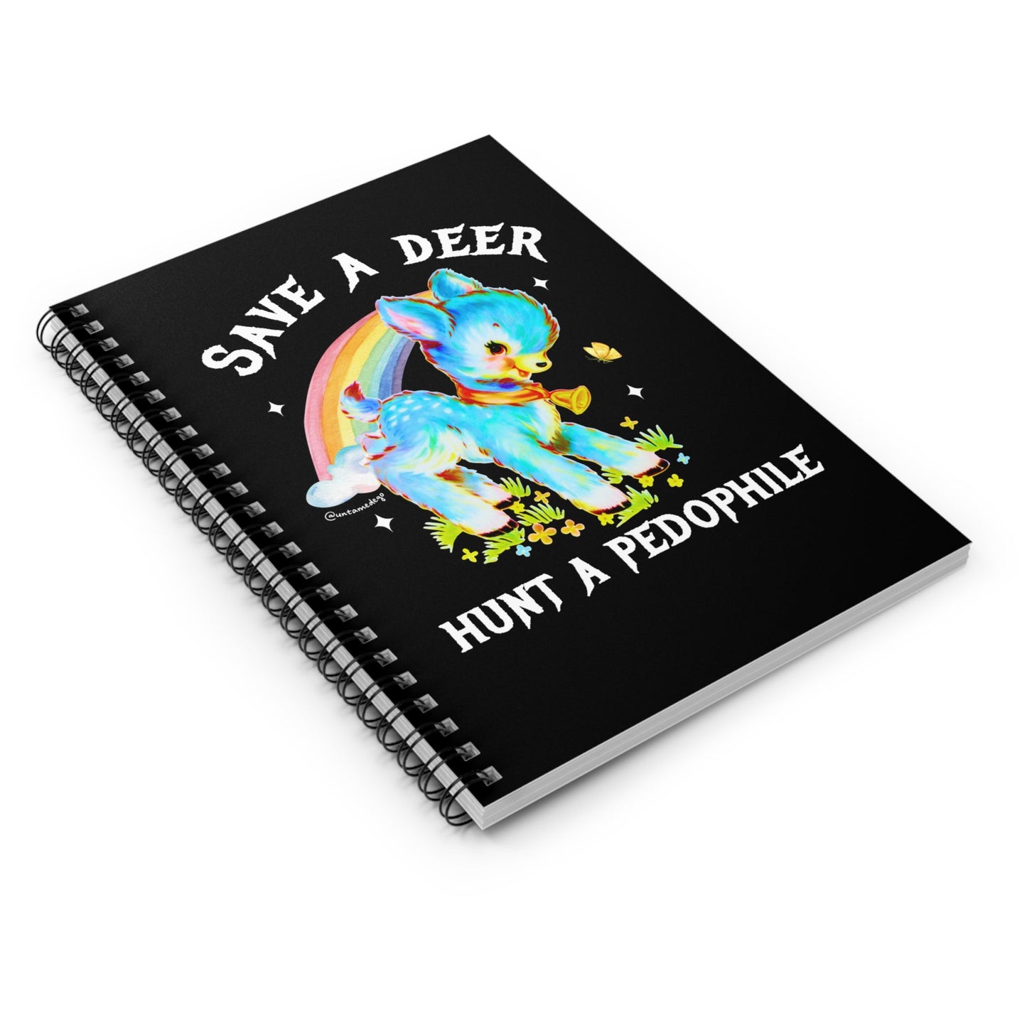 Save A Deer Hunt A Pedophile Spiral Notebook - Ruled Line