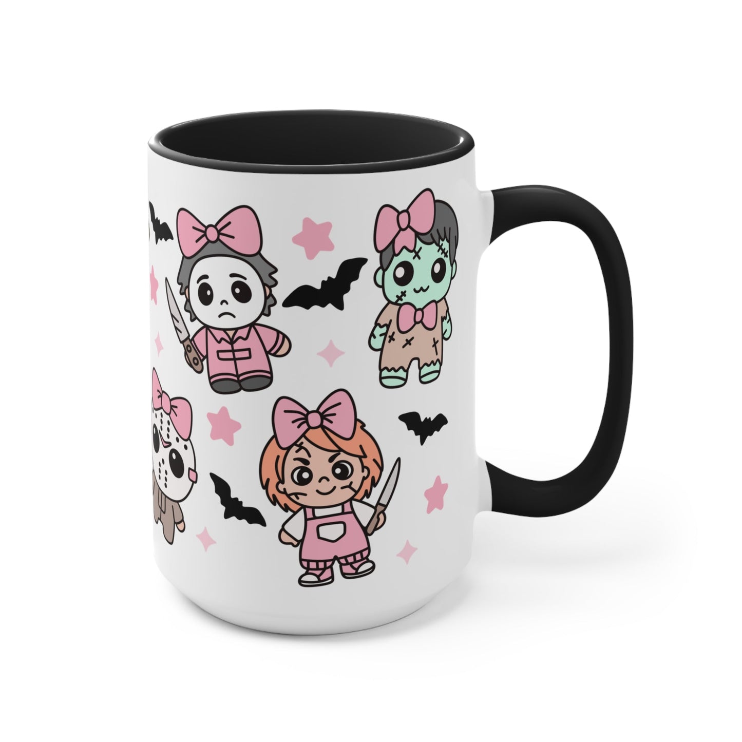 Chibi Killers Pastel Pink Halloween Mug