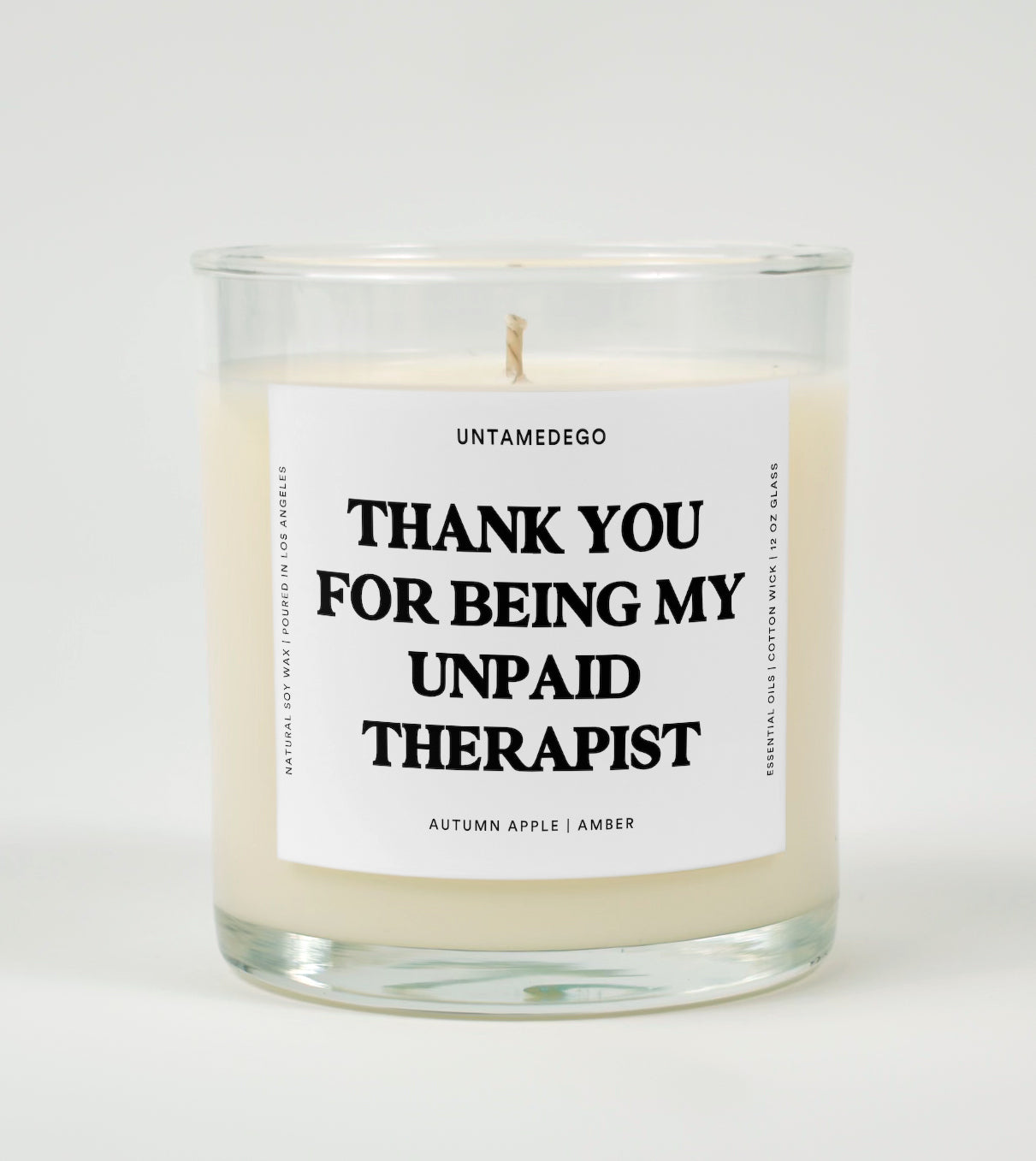 Thank You for Being My Unpaid Therapist | Funny Candle