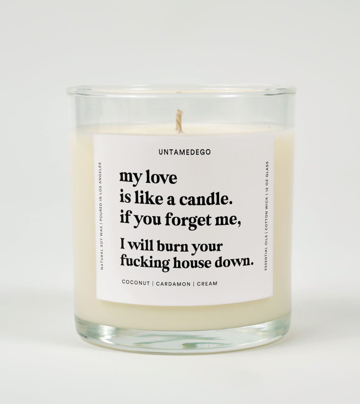 My Love Is Like A Candle Glass Candle