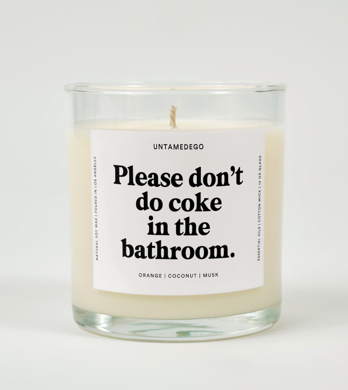 Please Don't Do Coke In The Bathroom | Funny Candle