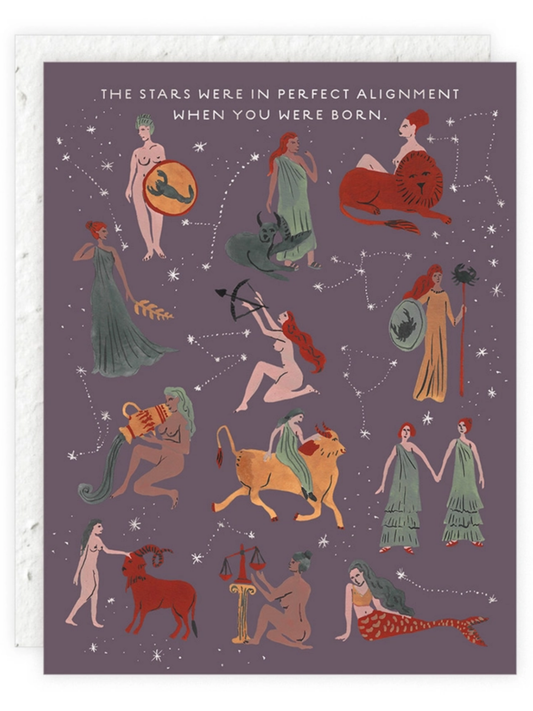 Astrological Ladies - Seeded Birthday Card