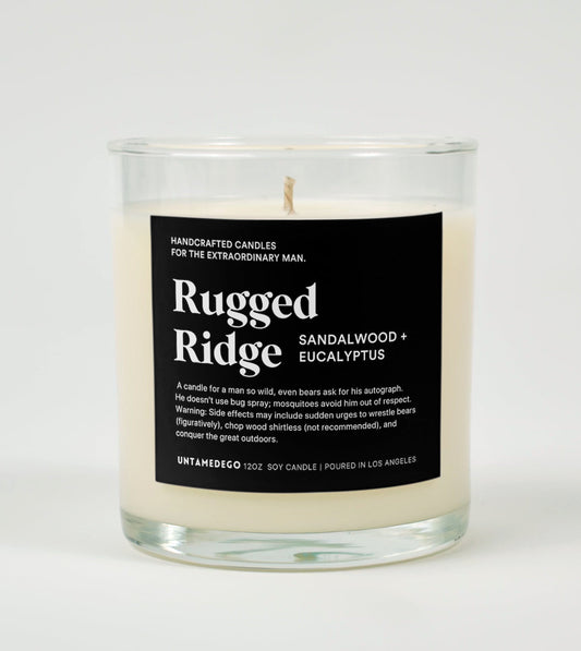 Rugged Ridge Glass Candle- Candle For Him