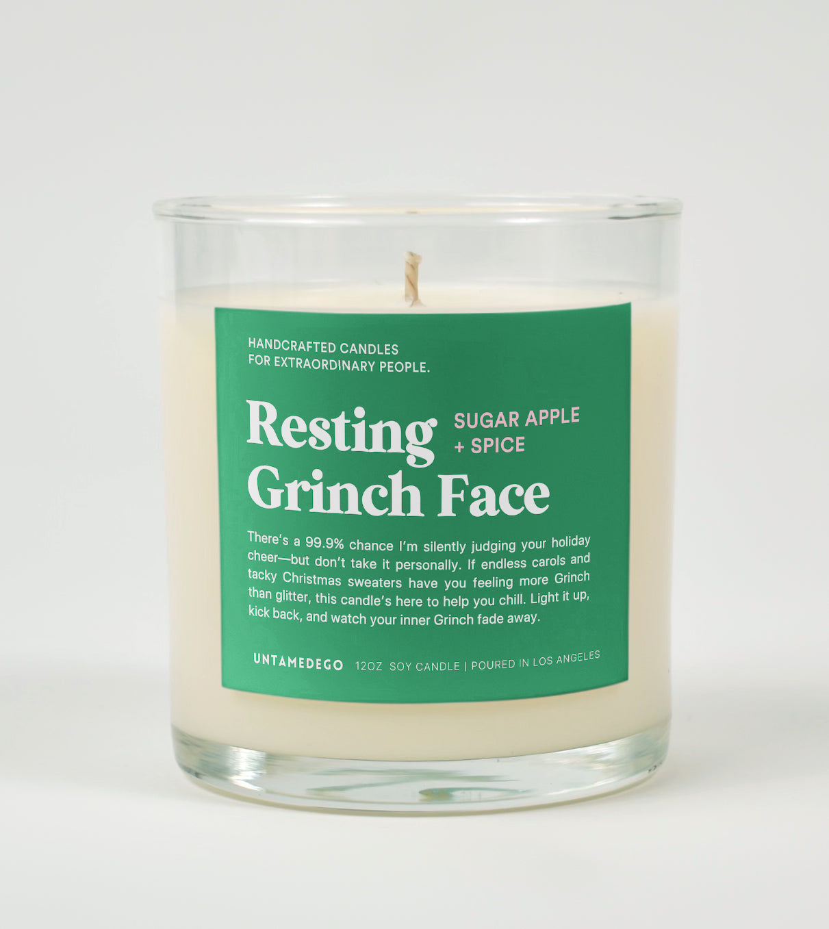 Resting Grinch Face | Funny Christmas Candle