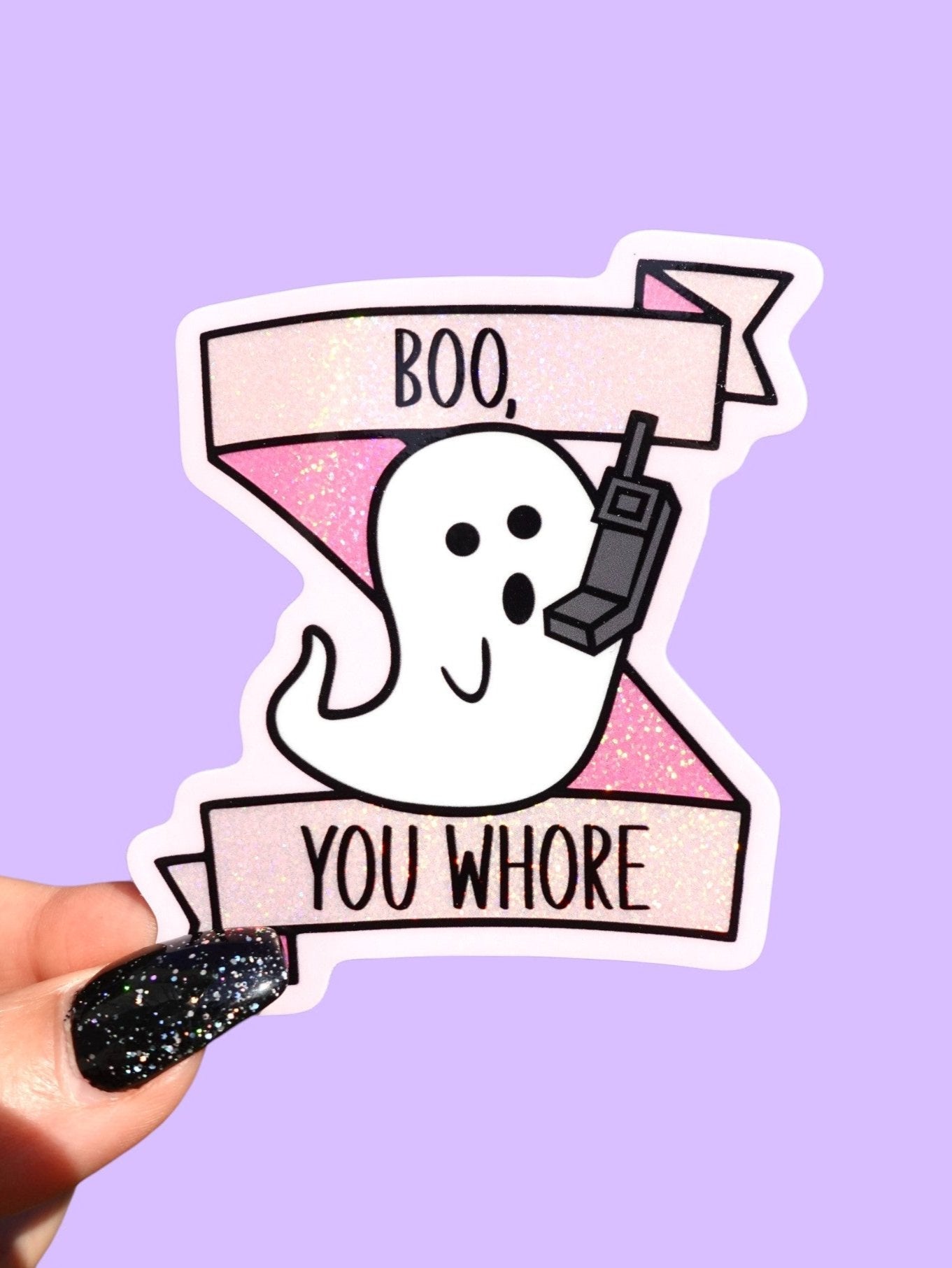 Boo You Whore Halloween Sticker