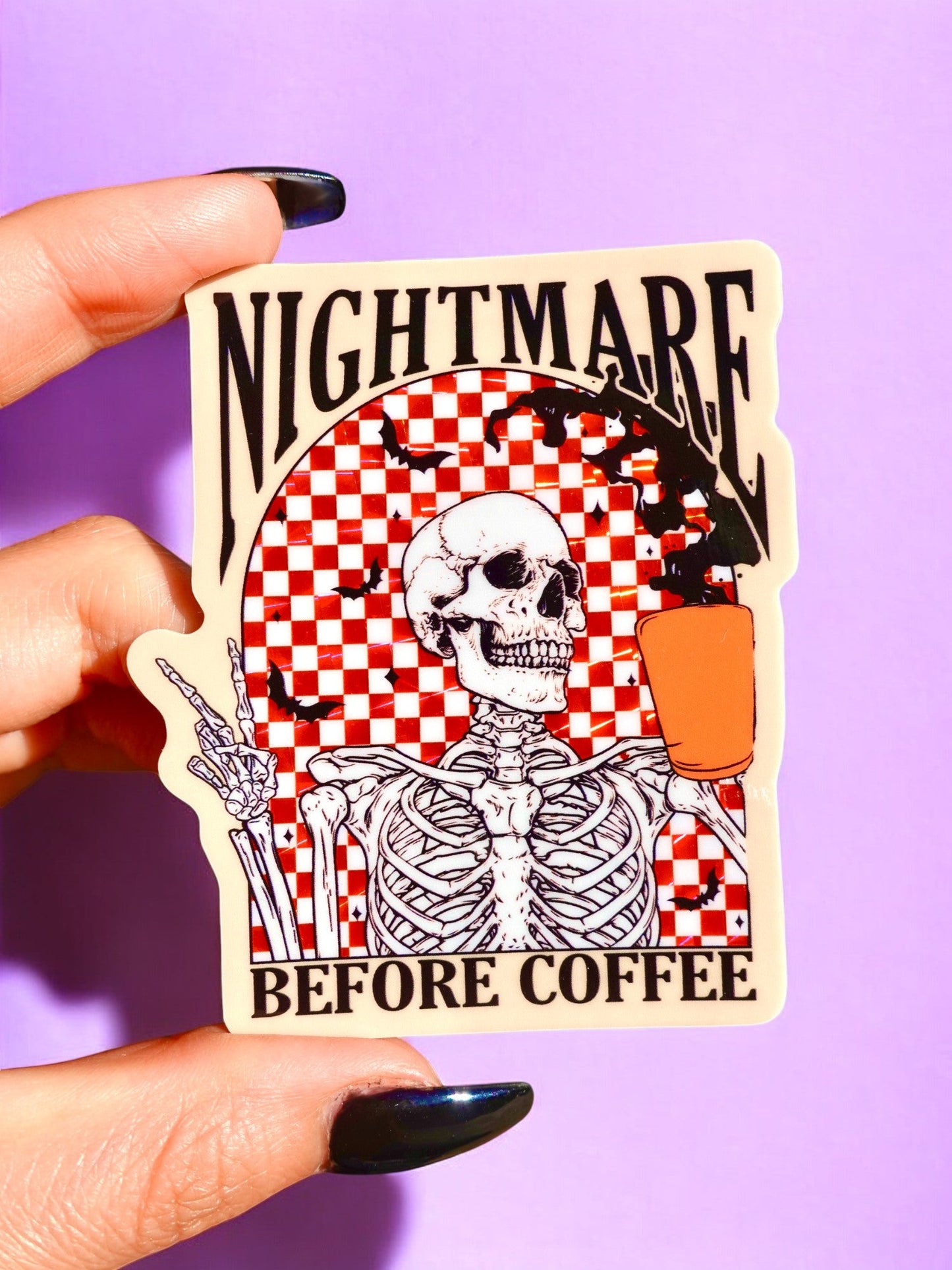 Nightmare Before Coffee Halloween Sticker
