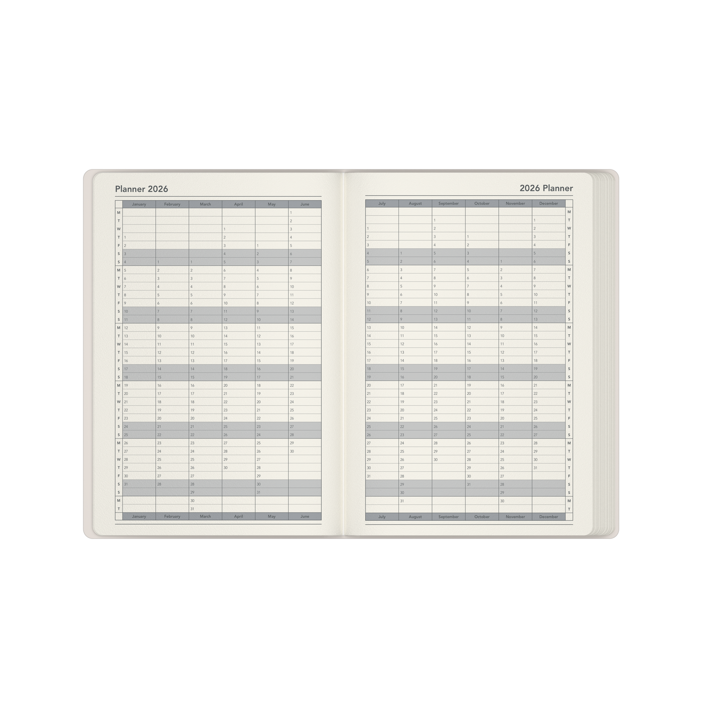 Irregular Geometrics- A5  Week-To-View - Diary - 2026 Calendar Year Planner