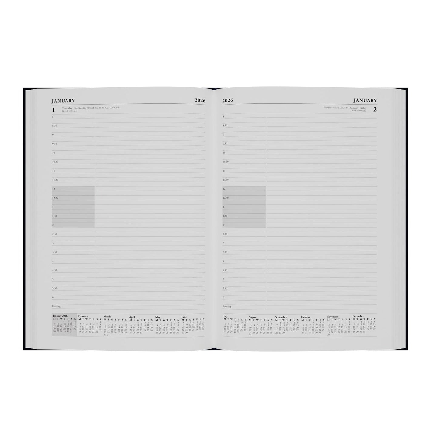 Essentials - A4 Day-to-Page with Appointments Mid/Academic Year Diary Planner 2025-2026