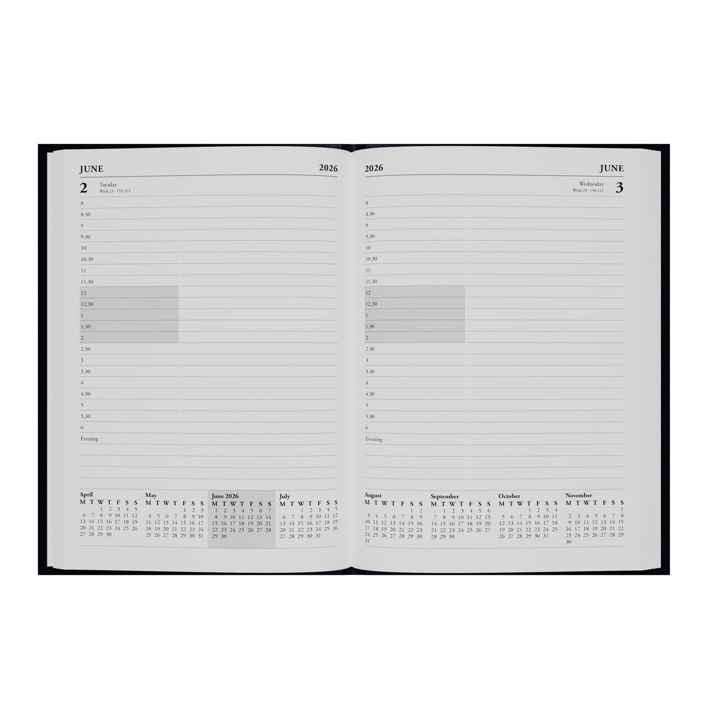 Essential - A5 Day-to-Page Diary with Appointments - 2026 Calendar Year Planner