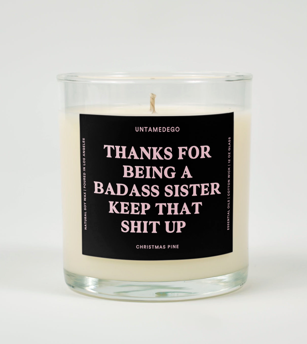 Thanks for Being a Badass Sister | Funny Candle
