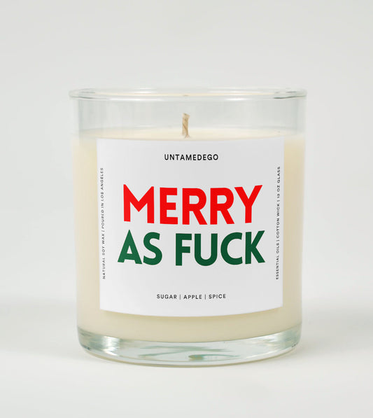 Merry as Fuck | Funny Christmas Candle