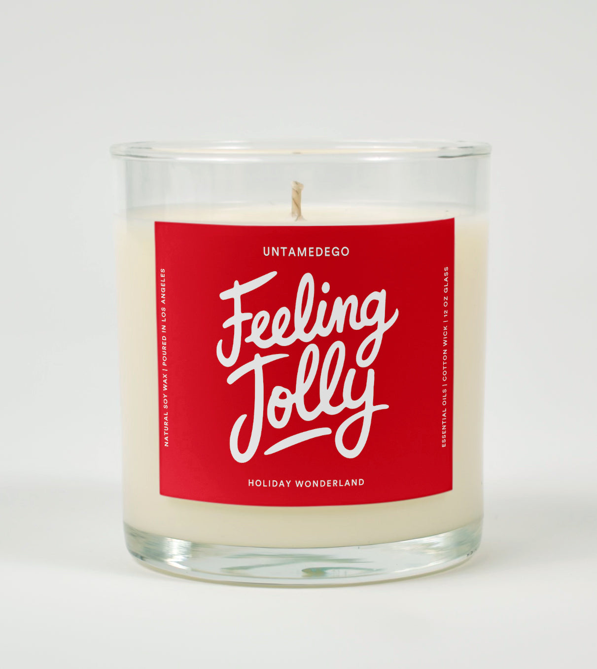 Feeling Jolly Christmas Glass Candle
