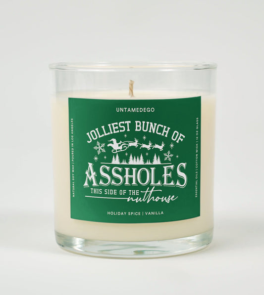 Jolliest Bunch Of Assholes On This Side Of The Nuthouse | Funny Christmas Candle