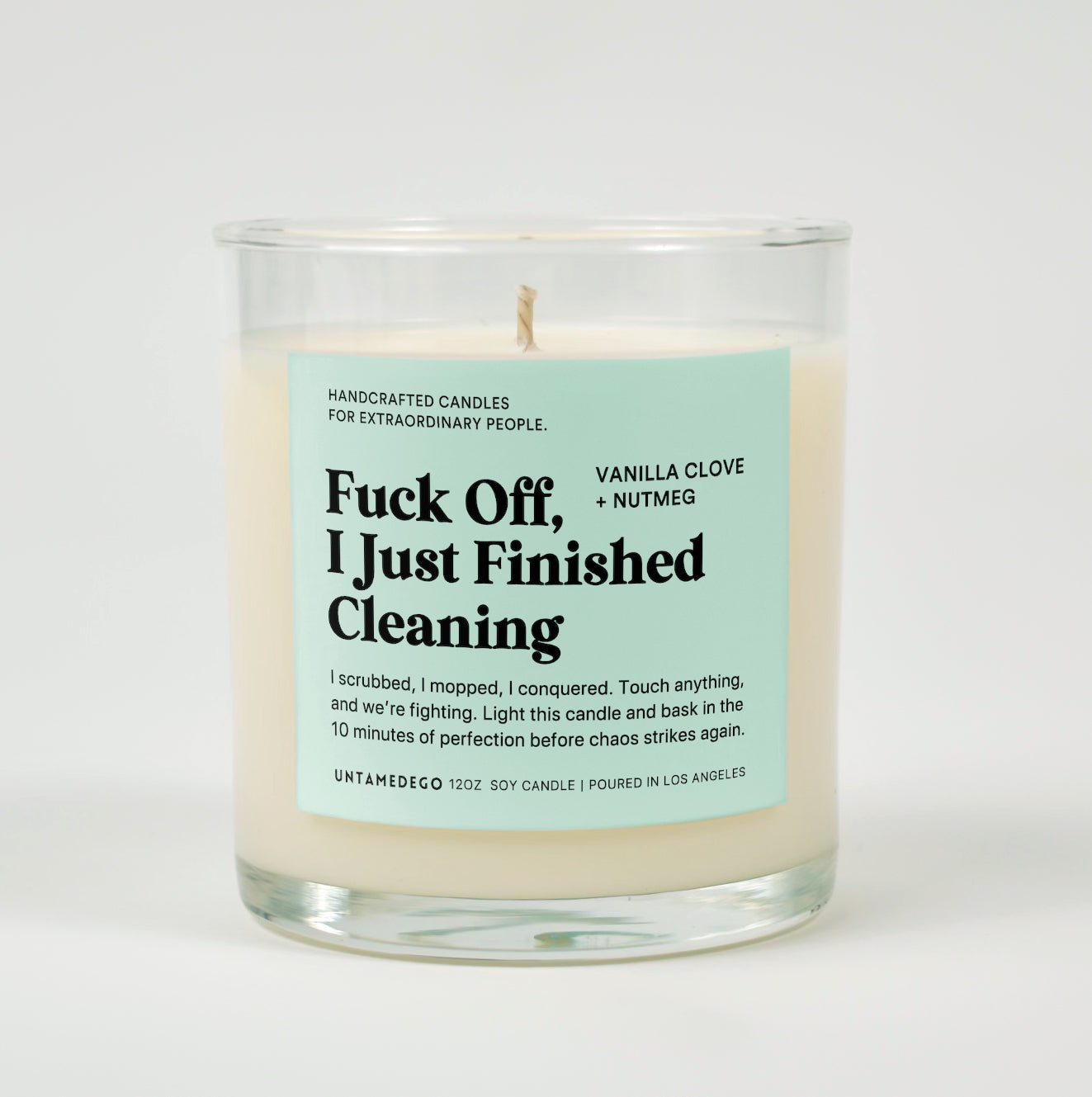 Fuck Off, I Just Finished Cleaning | Funny Candle