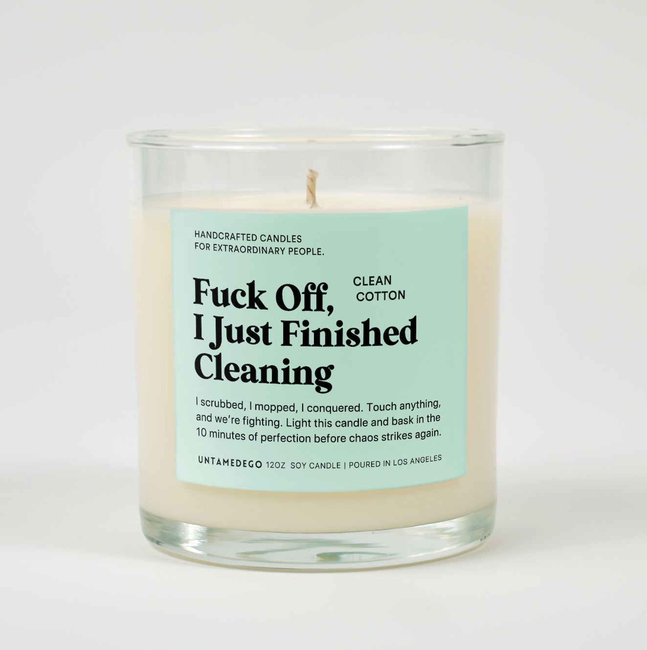 Fuck Off, I Just Finished Cleaning | Funny Candle