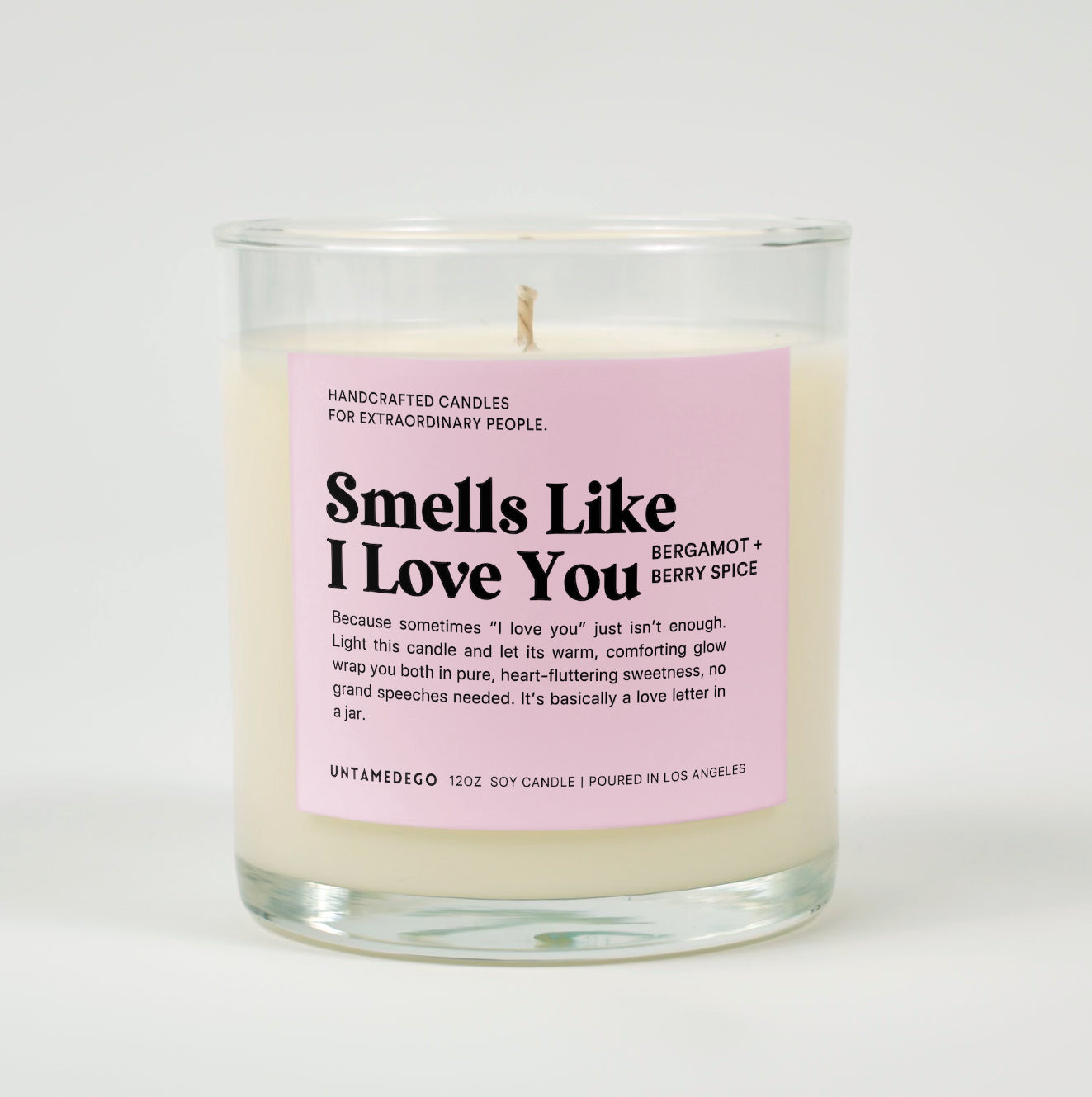 Smells Like I Love You Glass Candle