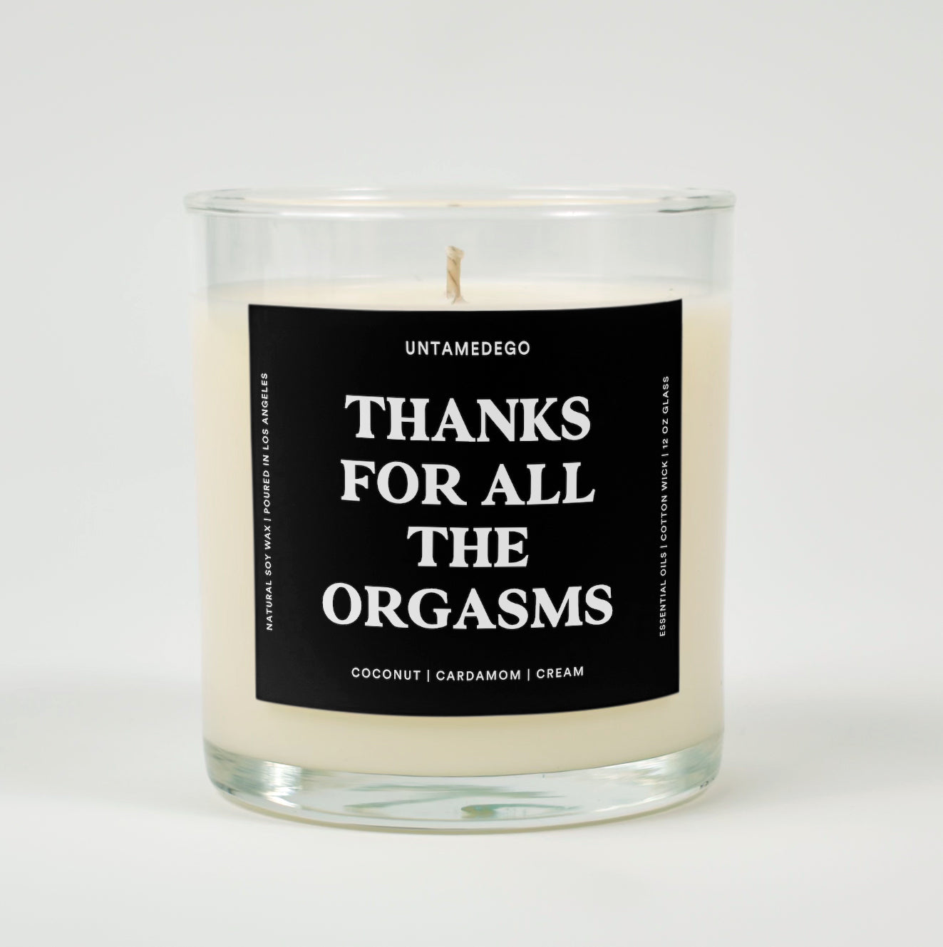 Thanks For All The Orgasms Glass Candle