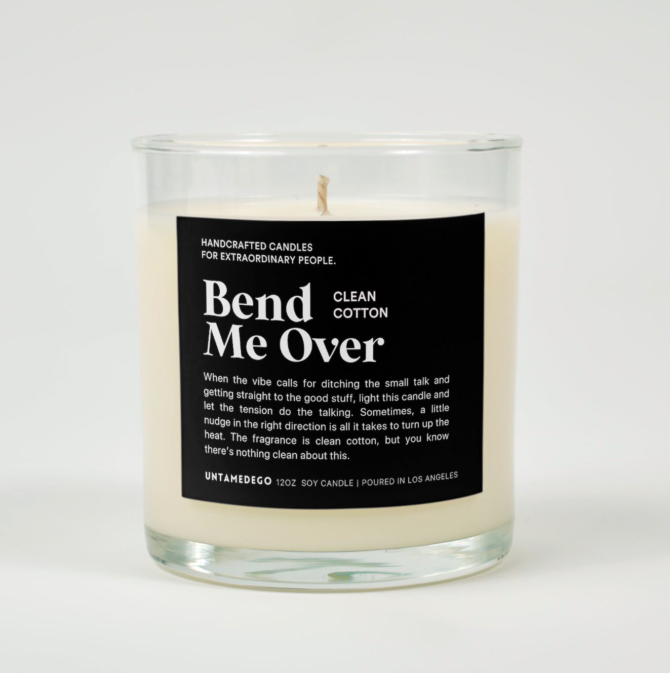Bend Me Over Glass Candle