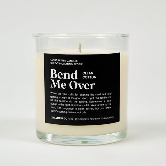 Bend Me Over Glass Candle