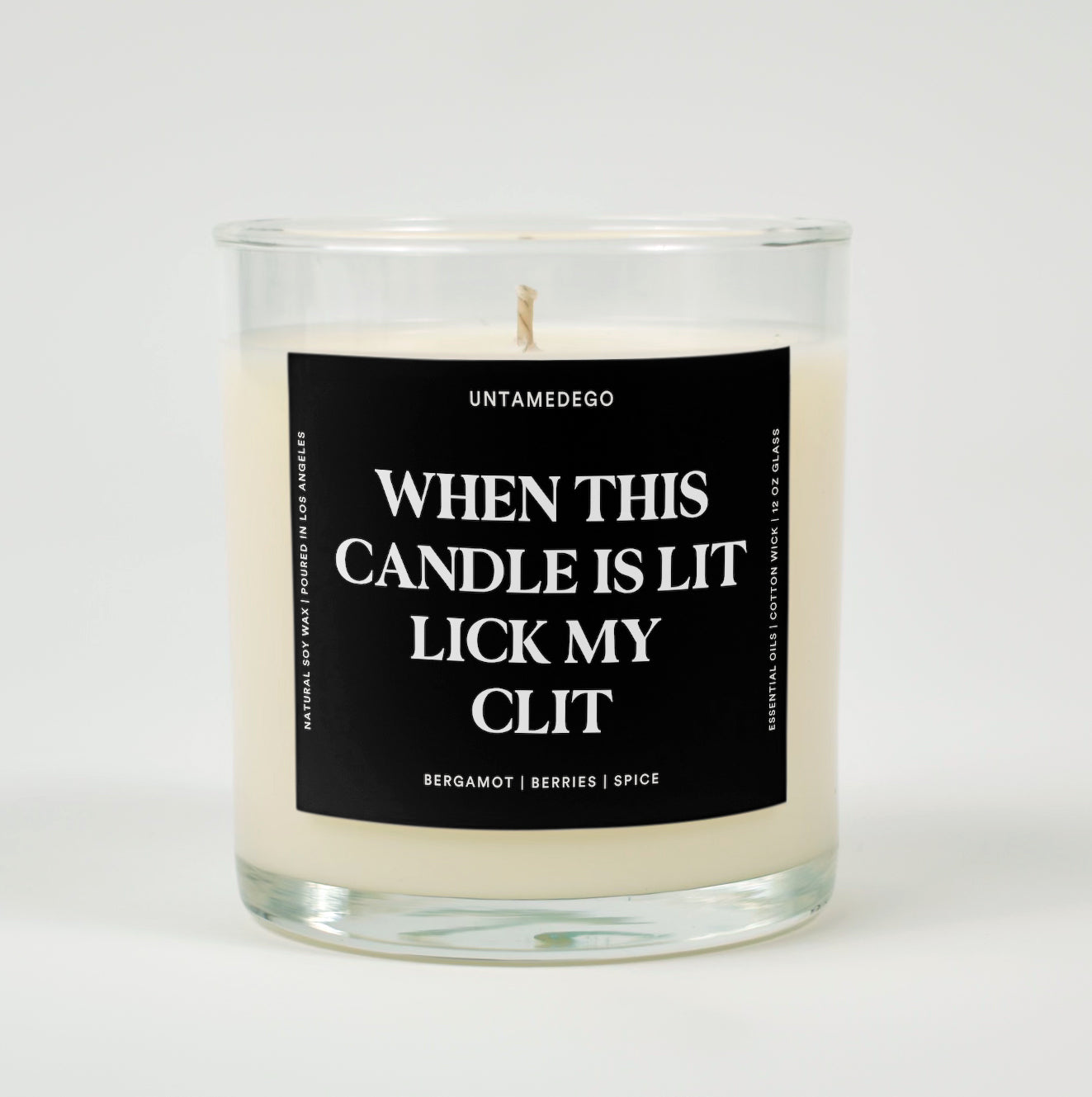 When This Candle Is Lit Lick My Clit Glass Candle
