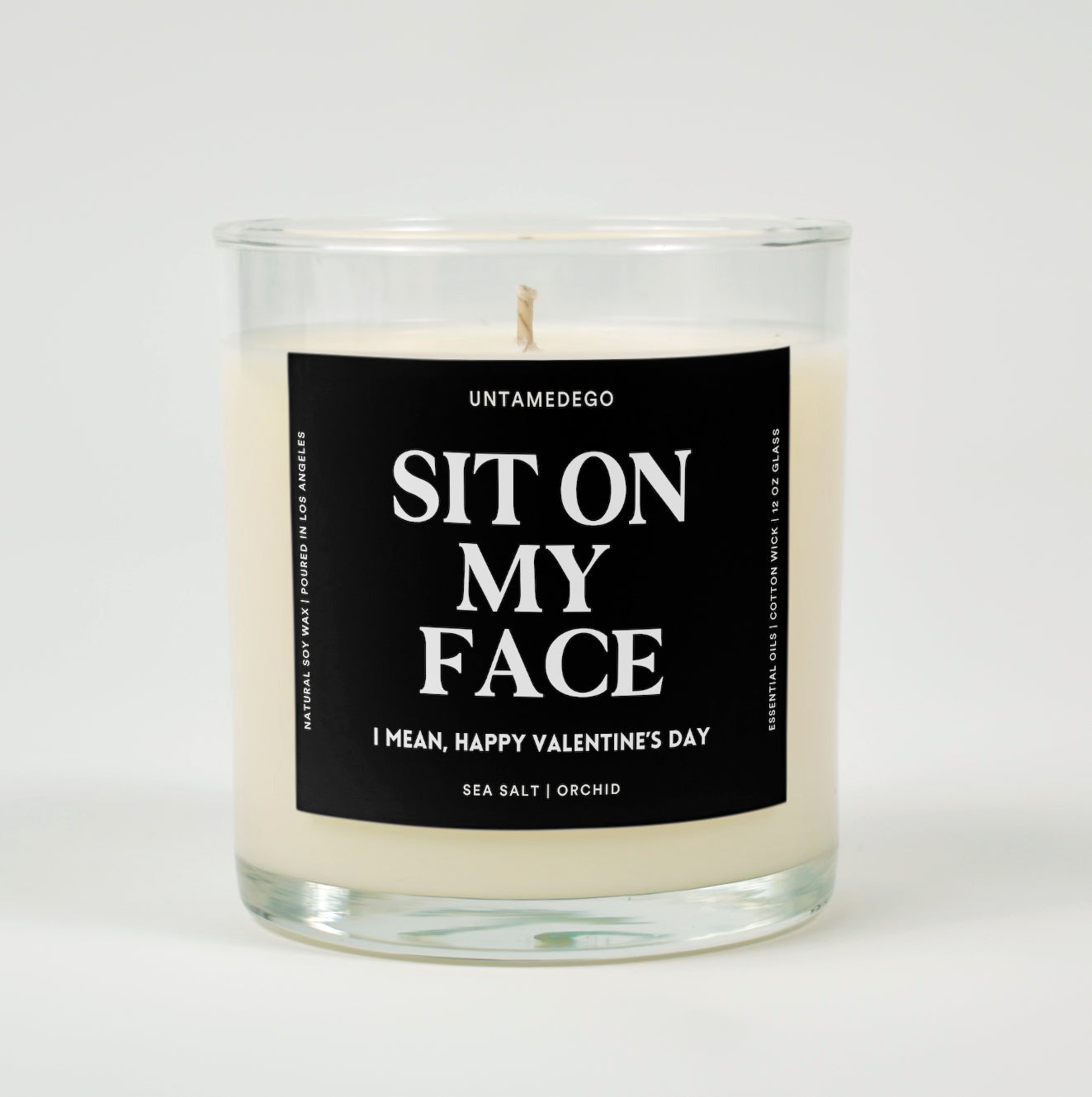 Sit On My Face Glass Candle