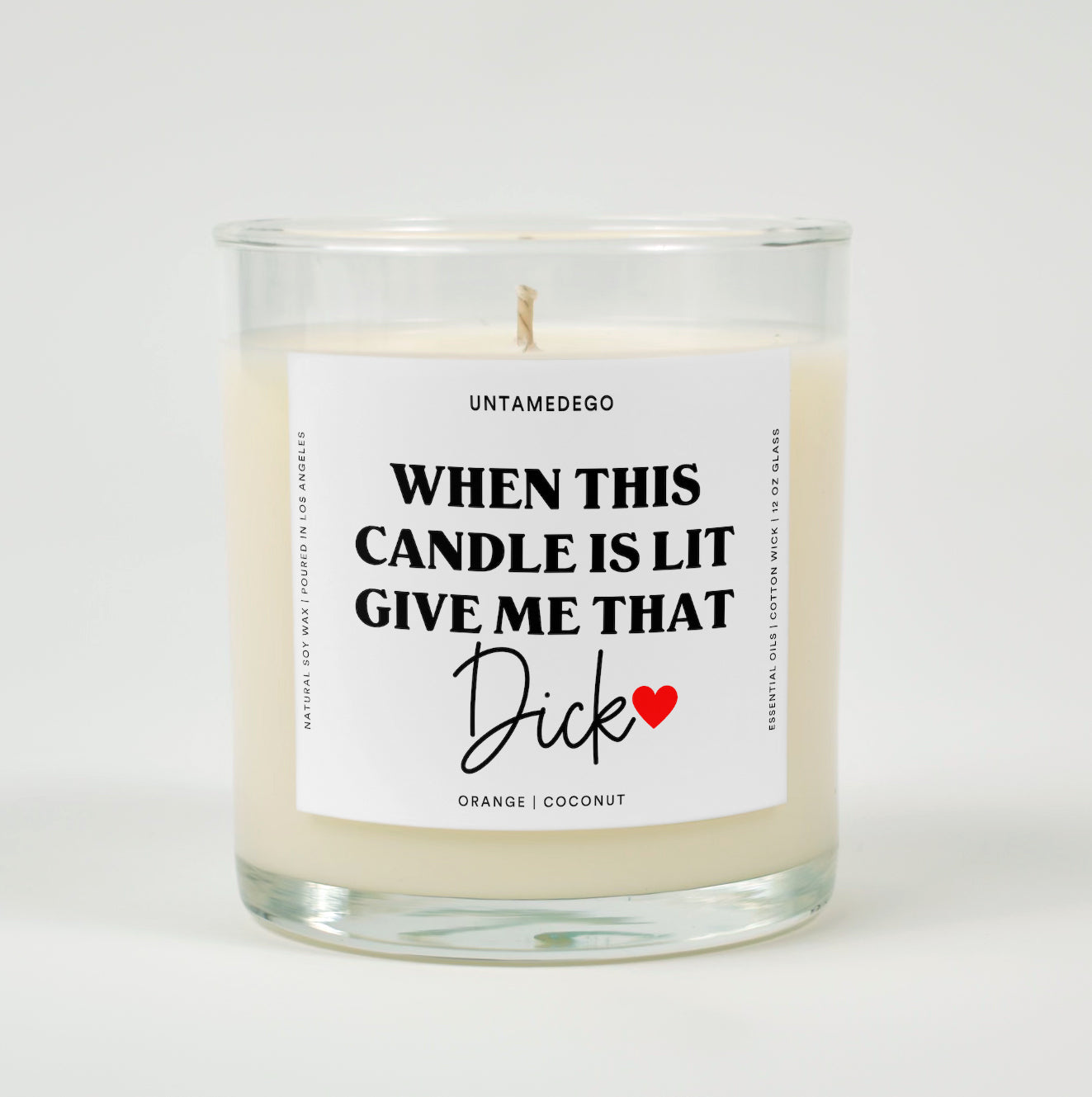 When This Candle Is Lit Give Me That Dick Valentine's Day Glass Candle