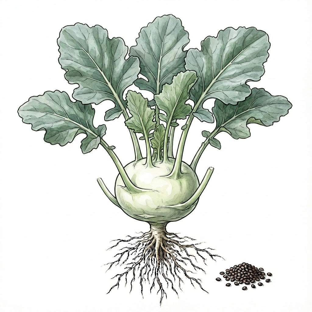 KOHLRABI Seeds, Early White Vienna