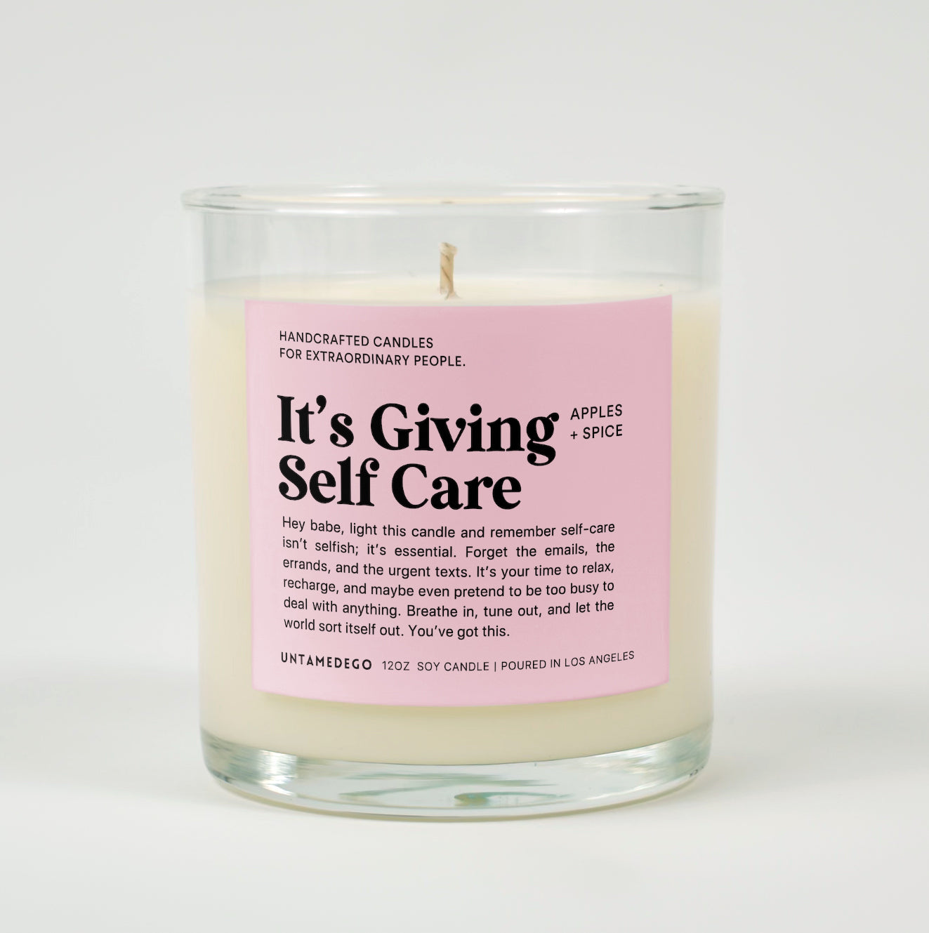 It's Giving Self Care Glass Candle