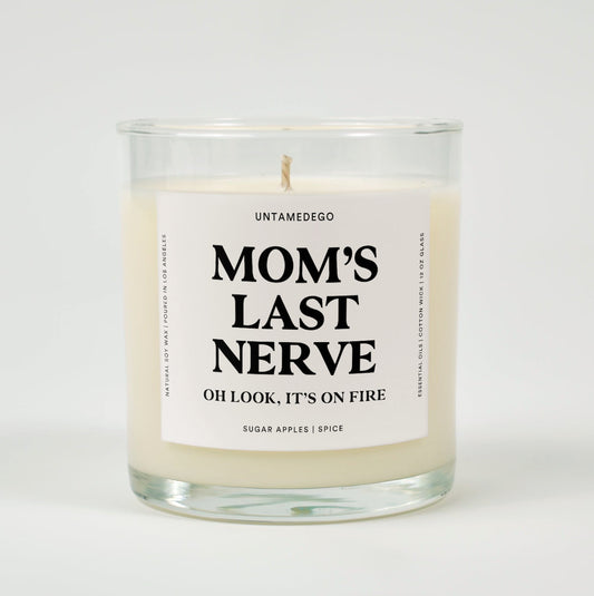 Mom's Last Nerve Glass Candle