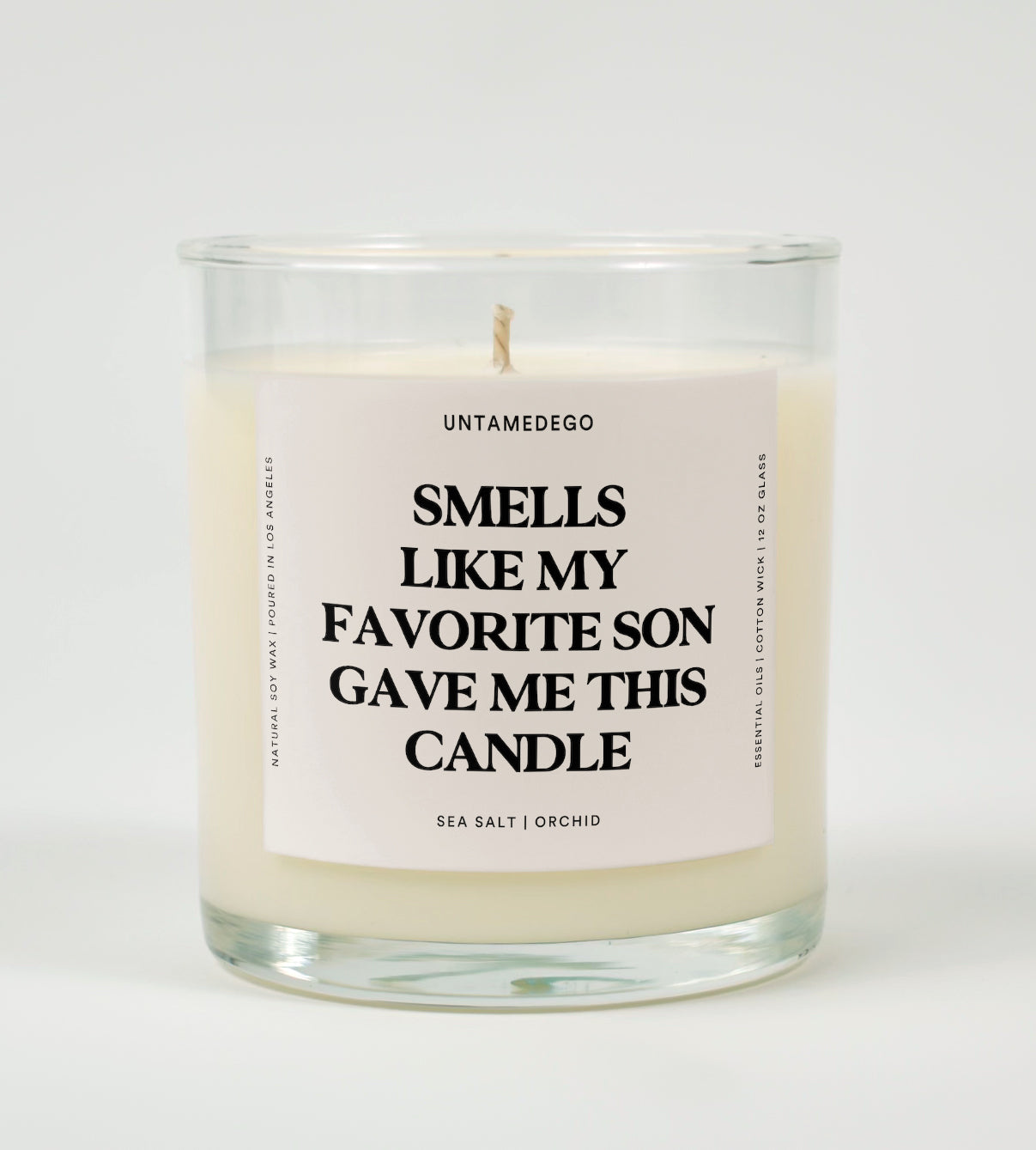 Smells Like My Favorite Son Gave Me This Candle Glass Candle