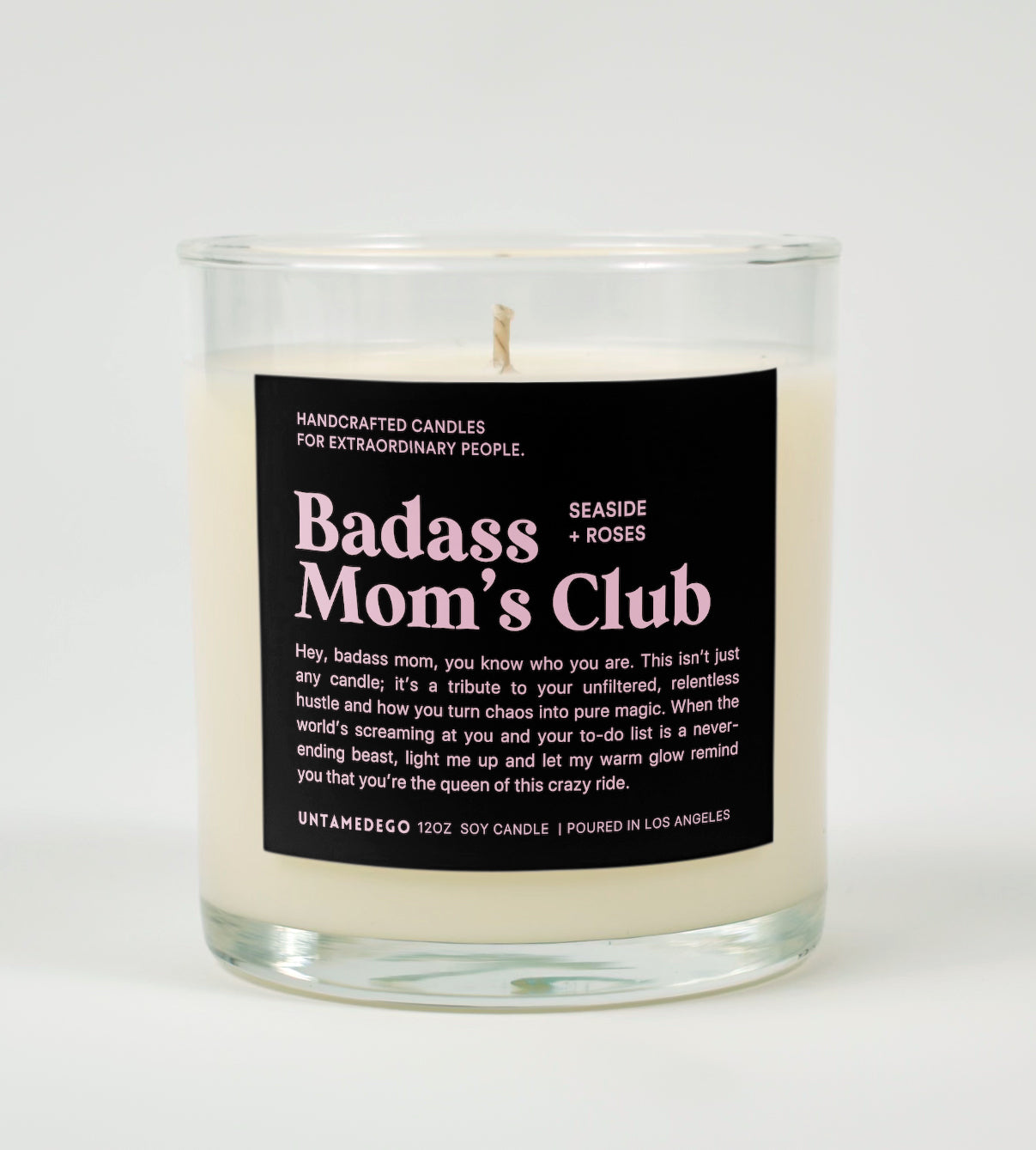 Badass Moms Club Glass Candle