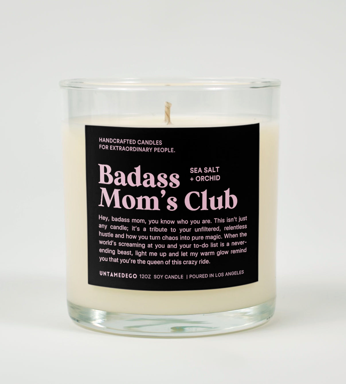 Badass Moms Club Glass Candle