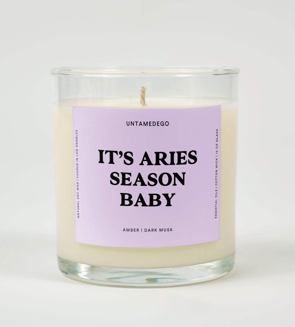 It's Aries Season Baby Glass Candle