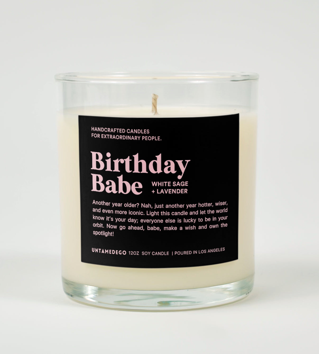 Birthday Babe Glass Candle