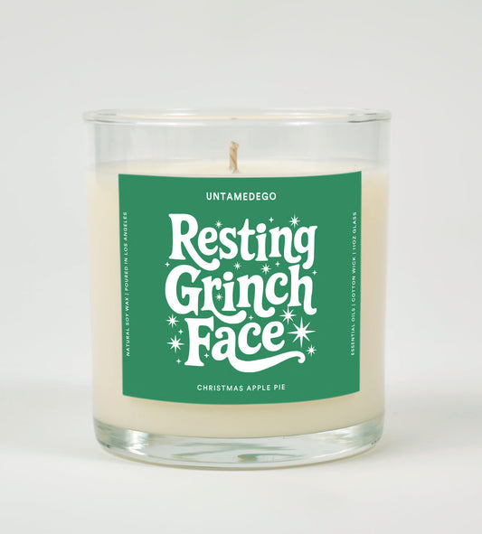Resting Grinch Face | Christmas Candle