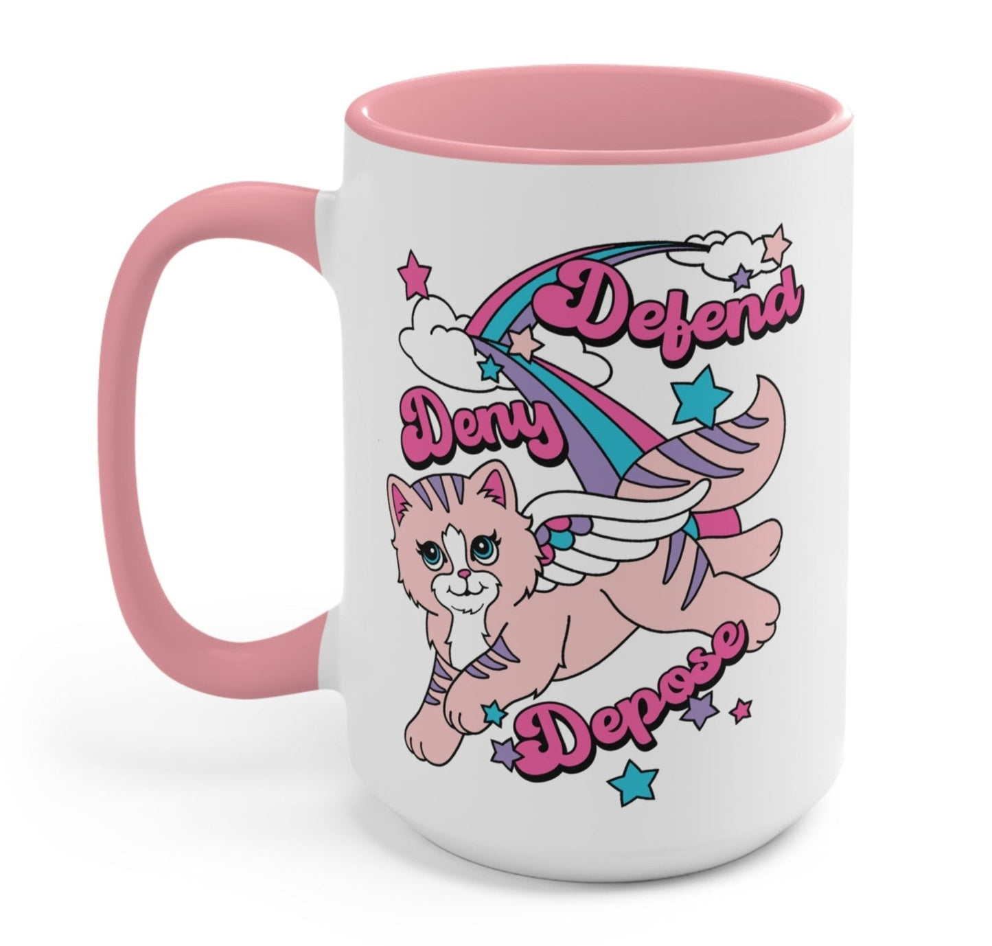 Deny Defend Depose Kitty Mug
