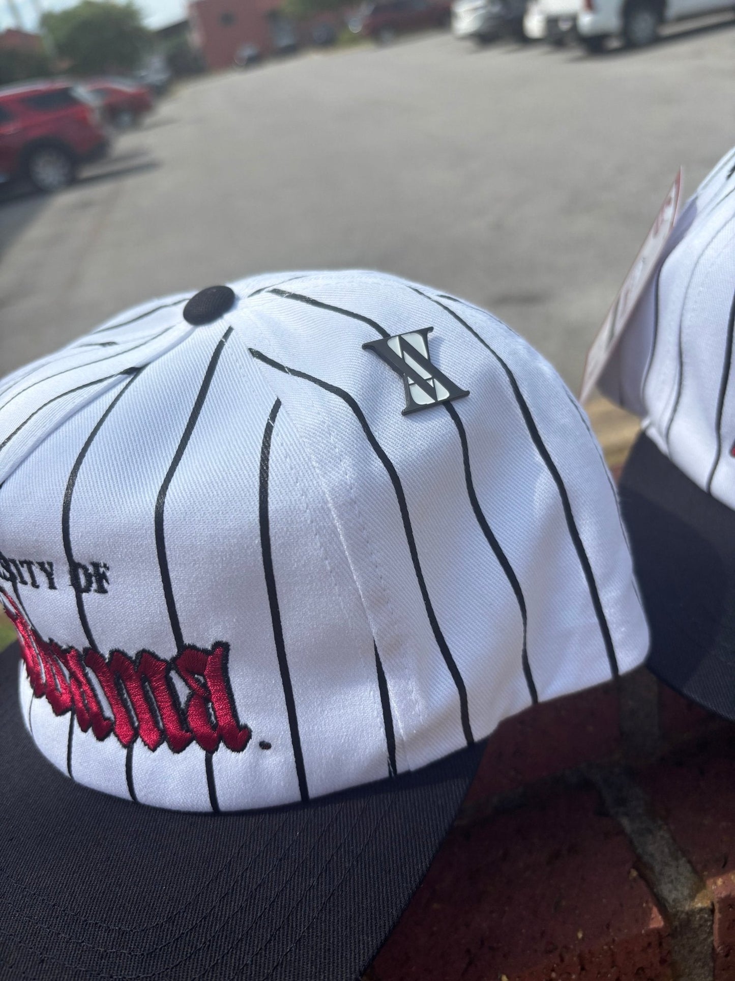 Alabama Old English Snapback Hat - Pinstripe Collection (Vol. 1)