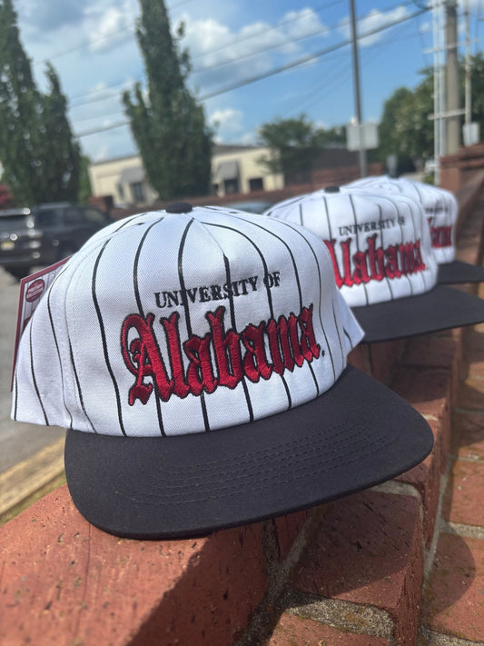 Alabama Old English Snapback Hat - Pinstripe Collection (Vol. 1)