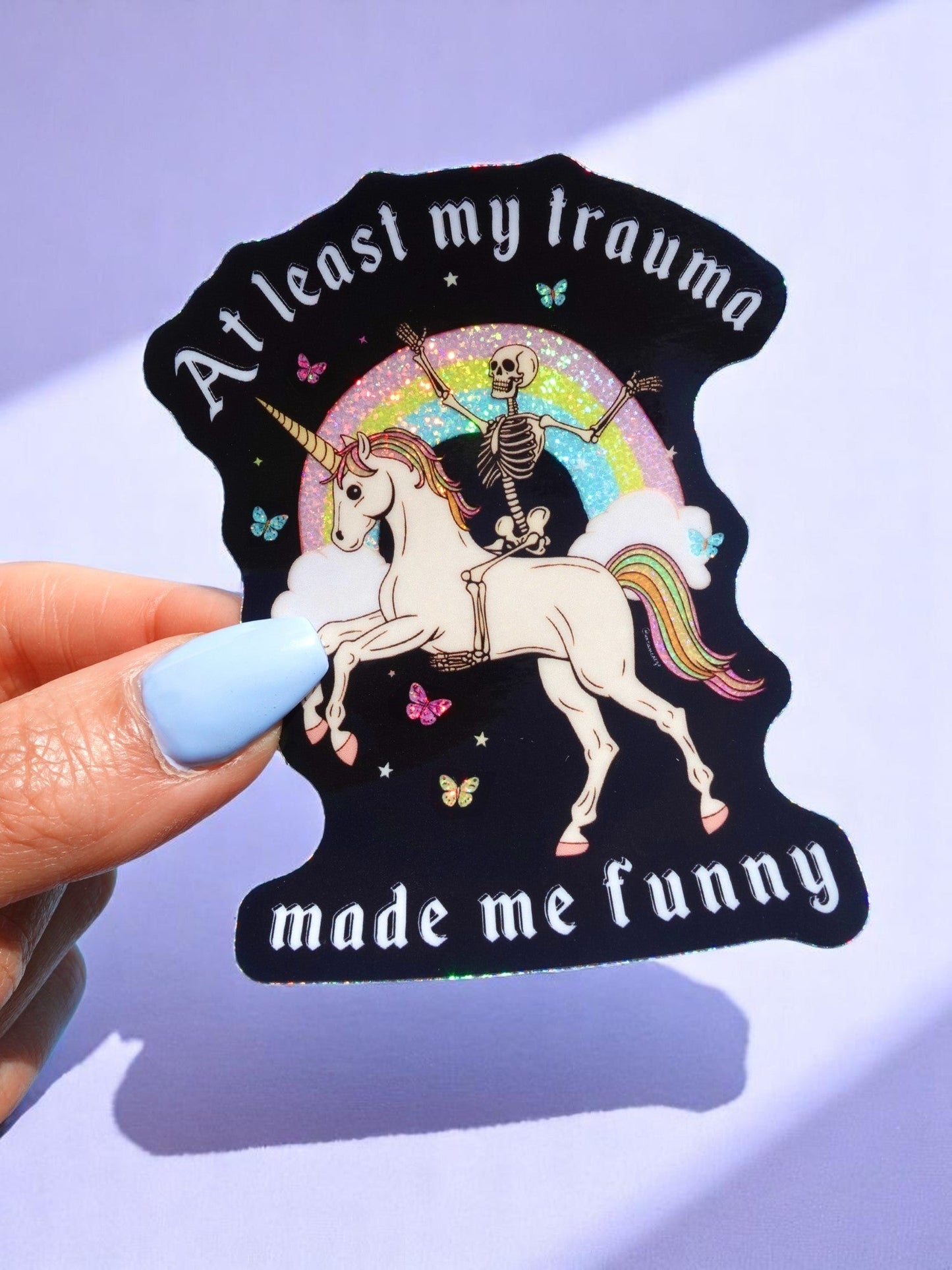 Funny Mental Health Sticker Pack –  Holographic Waterproof Vinyl Decals – Discounted Bundle of Anxiety, Therapy & Trauma Humor