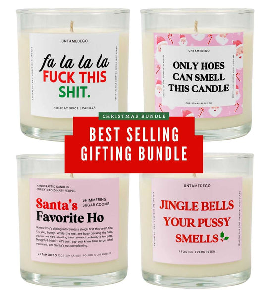 Best Sellers Christmas Candle Bundle | Funny Holiday Candle Gift Set