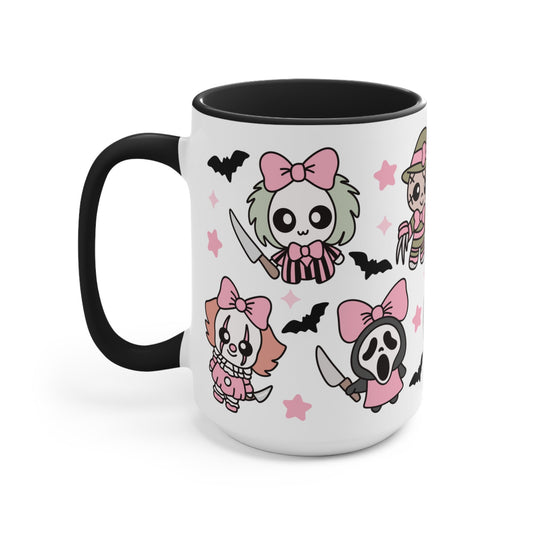 Chibi Killers Pastel Pink Halloween Mug