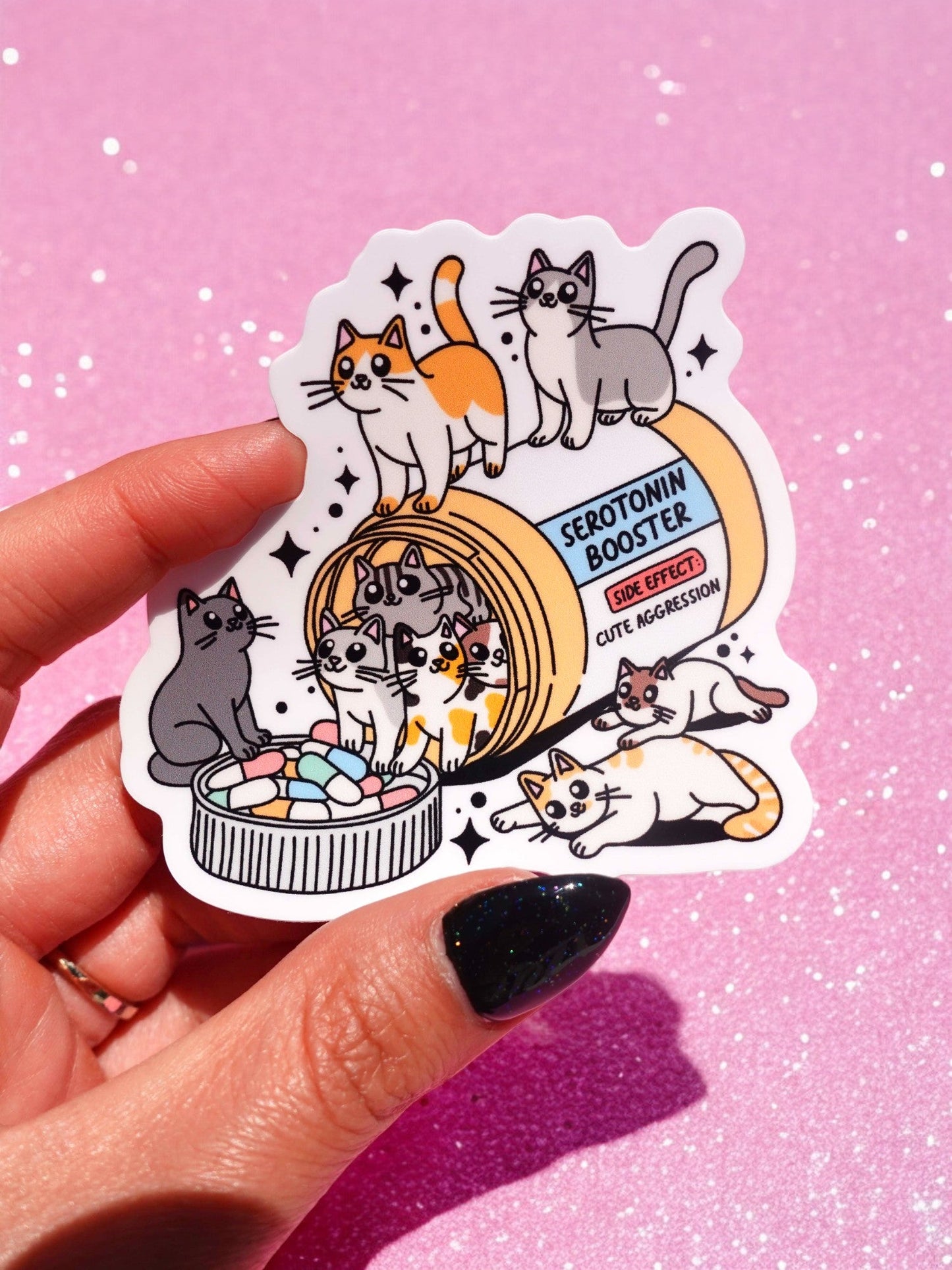 Cats Serotonin Booster Sticker